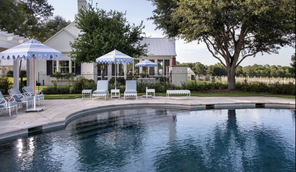 The swimming pool at Goodthyme Farm is one of many family friendly amenities on the 352-acre farm. (Photo by Kerry Kirk Photography)